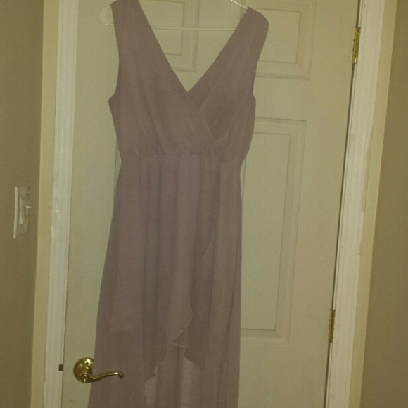 Lavender high lo dress