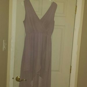 Lavender high lo dress