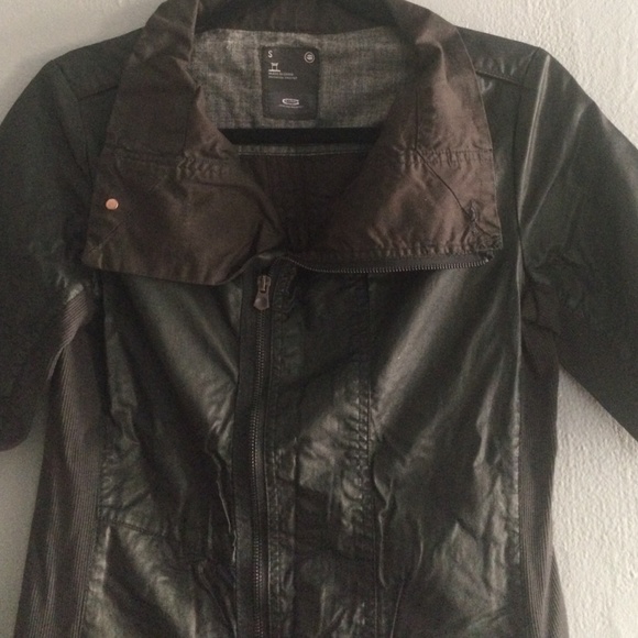 G-Star Black waxed denim and stretch mod dress - Picture 2 of 4