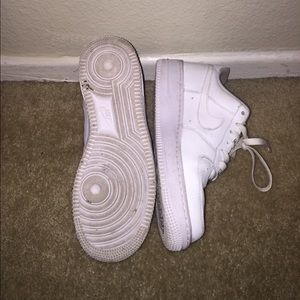 All white Air Force 1's