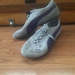 Purple and grey Pumas. Size 10