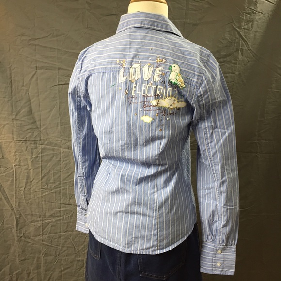 Early 2000s (2005) - Old Navy Striped Long Sleeve Dress Shirt - Picture 1 of 3