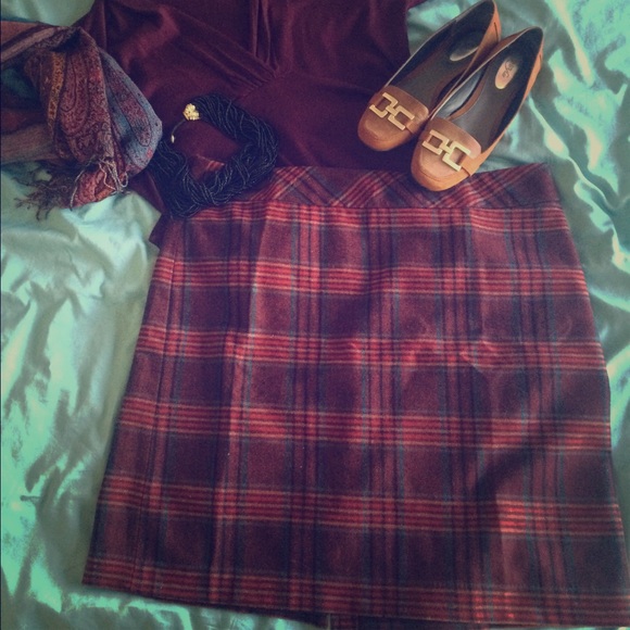 Eddie Bauer wool plaid skirt 🎈Final discount 🎉