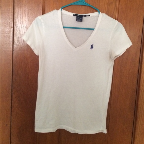 White Polo Ralph Lauren V-neck