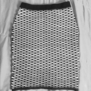 HOLD FOR KRISTI - Stretchy Geometric Knit Skirt