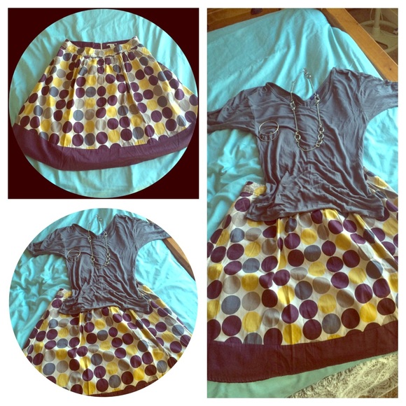 A line super cute cotton skirt