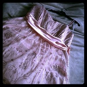 Short pink formal dress