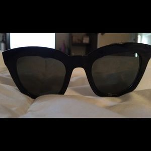 Black Wide Framed Sunglasses