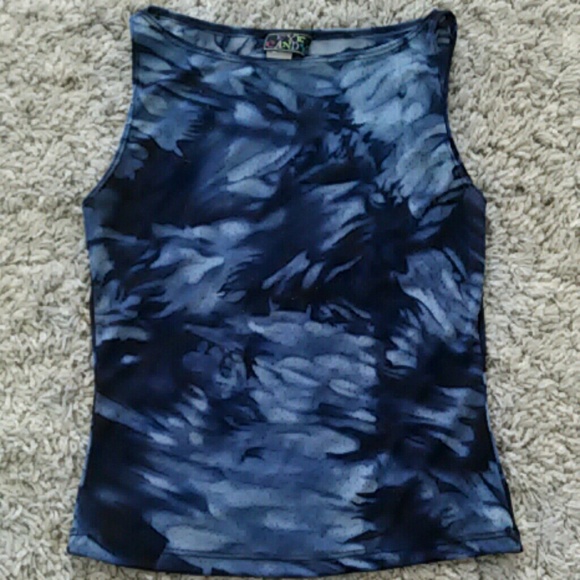 Tops - Eye Candy blue sleeveless top