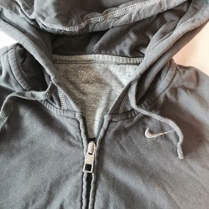 Gray Nike zip up hoodie