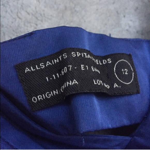 All Saints Dresses - ALL SAINTS Blue Back Cut Out Dress All Saints Dresses - ALL SAINTS Blue Back Cut Out Dress