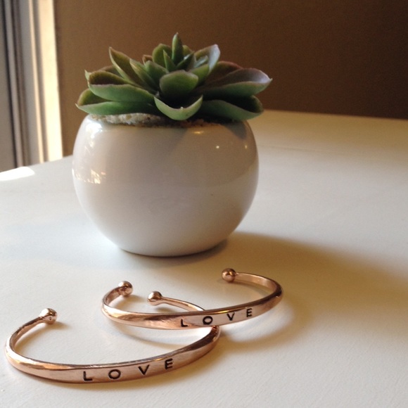 Jewelry - LAST SET of 2 Rose Gold Love Bangles