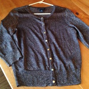 WHBM brown shimmering cardigan