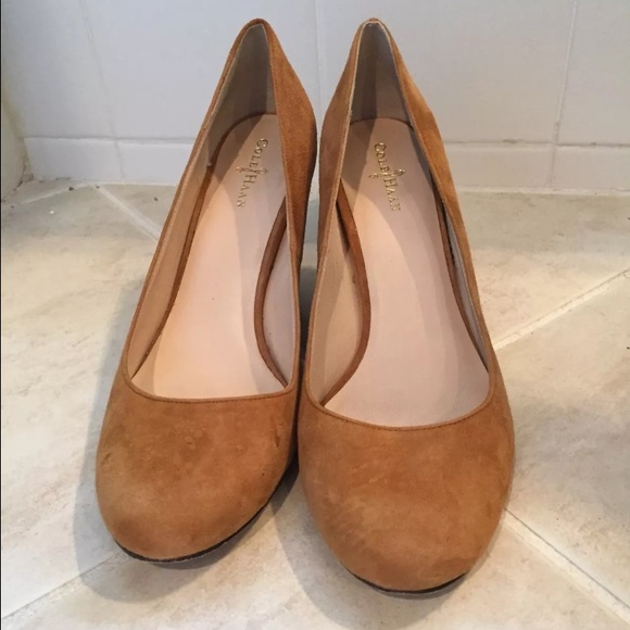 COLE HAAN Chelsea Suede Wedge Pump 8.5 B Nike Air