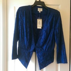 Eci blue lace blazer NWT