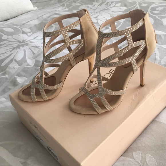 BCBGeneration Renee Nude/Crystal Dress Sandals - Picture 2 of 4