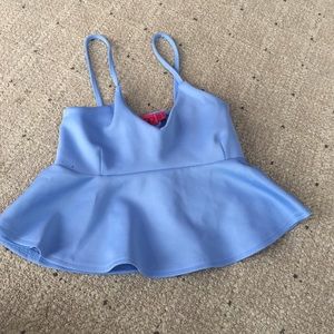 Cute light blue peplum top