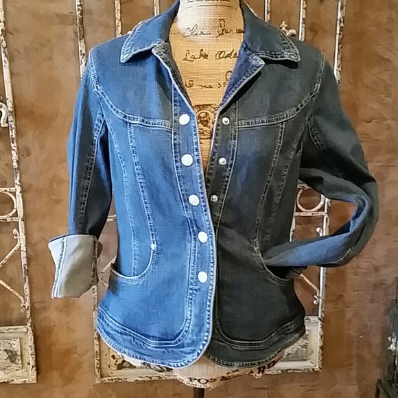 Dress Barn fitted cotton/spandex denim M