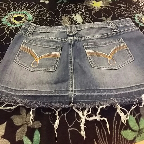 SO brand blue jean skirt