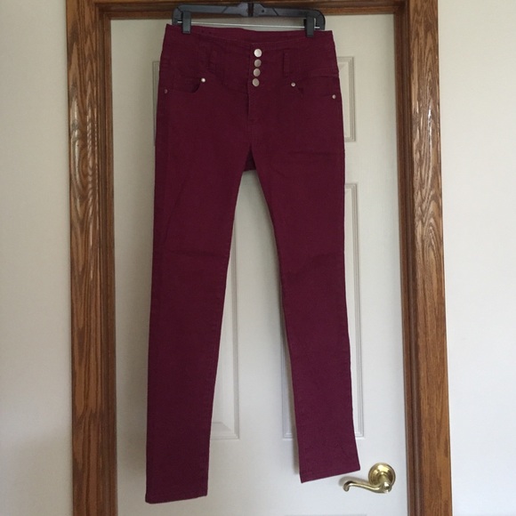 Magenta jeans