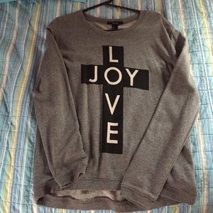 Grey crew neck