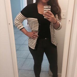 Black and white cardigan