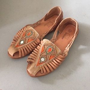 Gem-detailed espadrilles flats