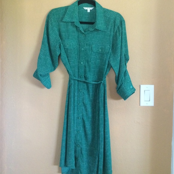 Emerald Shirt Dress