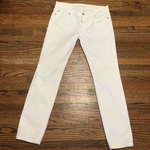 7 For All Mankind, white skinny jeans, size 27
