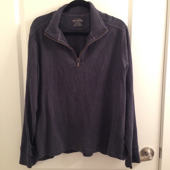 Men's J. Crew Quarter-Zip Navy Top