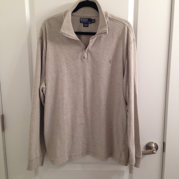 Men's Gray Polo Ralph Lauren Half-Zip Sweater