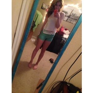 Short mint shorts from Forever 21