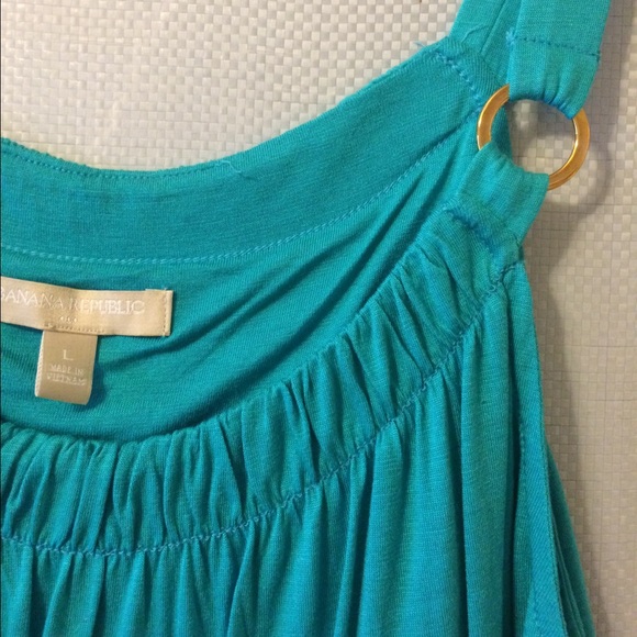 Large turquoise Banana Republic top - Picture 3 of 3