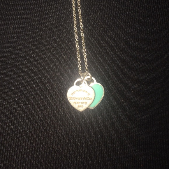 Tiffany double heart neckless