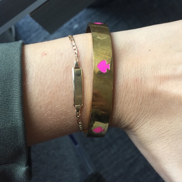 kate spade Jewelry - ❤️SOLD❤️KATE SPADE NY Pink Spade Bangle 💕
