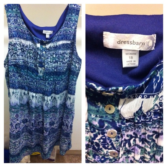 Blue print dress