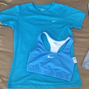 Nike shirt and sports bra