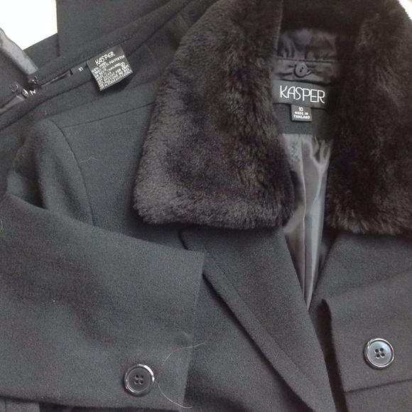 Two piece black wool suit - Picture 4 of 4