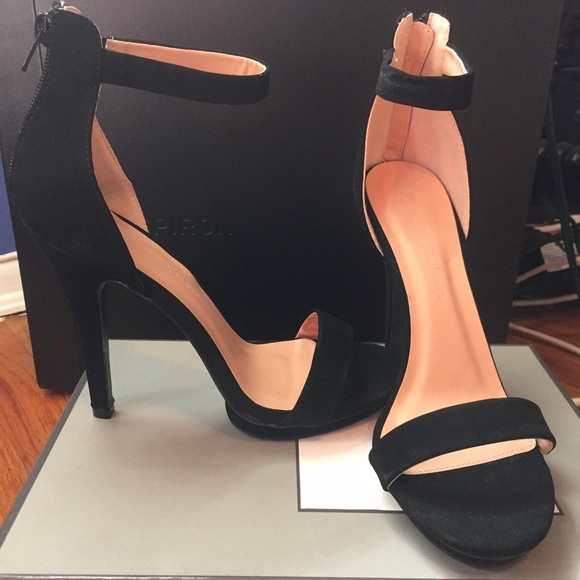 Brand New Black Open toe Ankle strap Heels