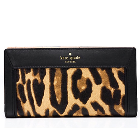 kate spade Handbags - Stunning leopard Kate Spade wallet🐾sale price