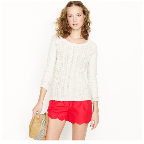 j crew white sweater