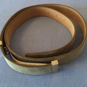 New Ann Taylor green leather belt. Size M