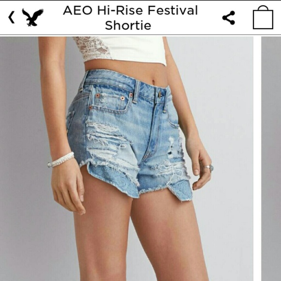American Eagle Hi-Rise Festival shorts