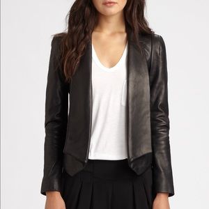 Rebecca Minkoff Leather Becky Blazer Jacket SMALL