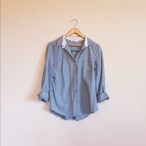 Striped Blue Button Down Shirt