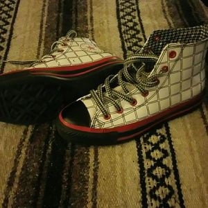 White patent leather Converse