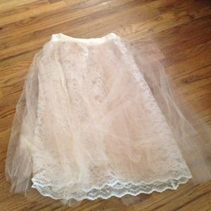 Anthropologie tulle and lace skirt