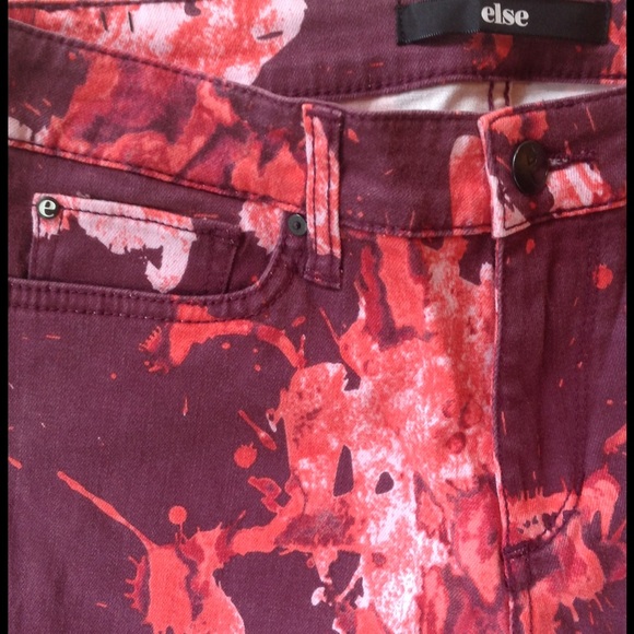 SOLD! "Else" Port Wine Patterned Skinny - Picture 3 of 4