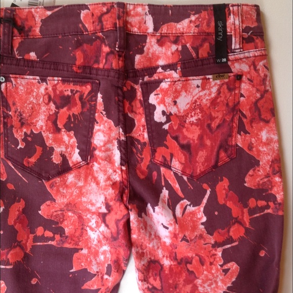 SOLD! "Else" Port Wine Patterned Skinny - Picture 4 of 4