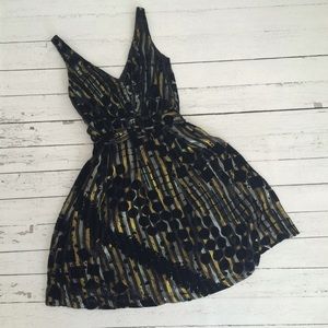 Anthropologie - Black Velvet Sparkly Dress